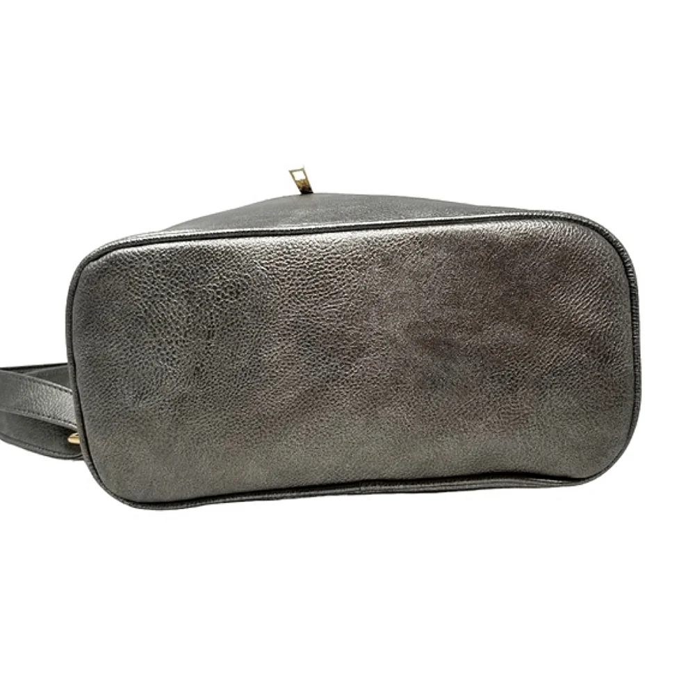 Metallic Pewter Bear Backpack and wallet set